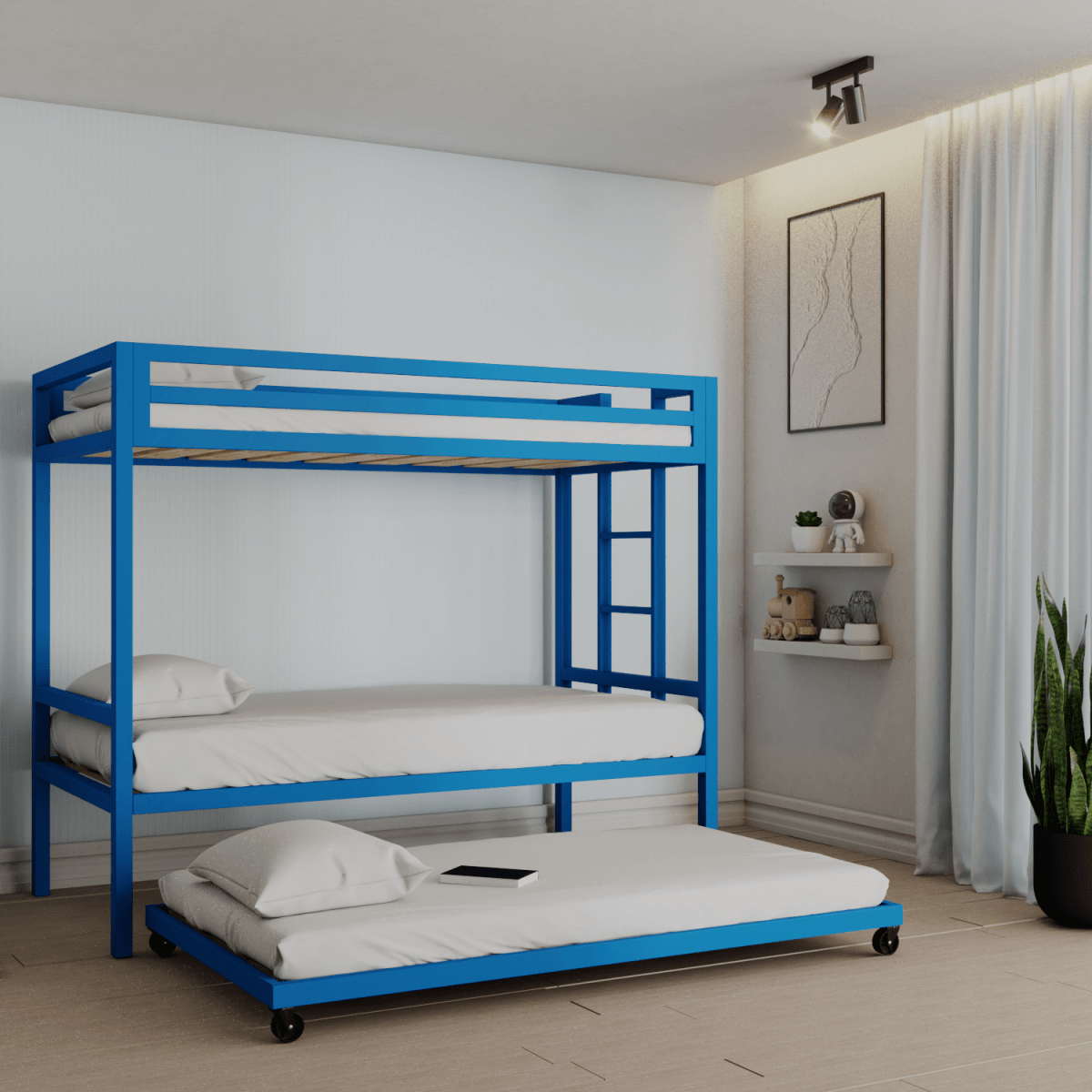 Litera Triple con Canguro Estilo Industrial - Literas MX