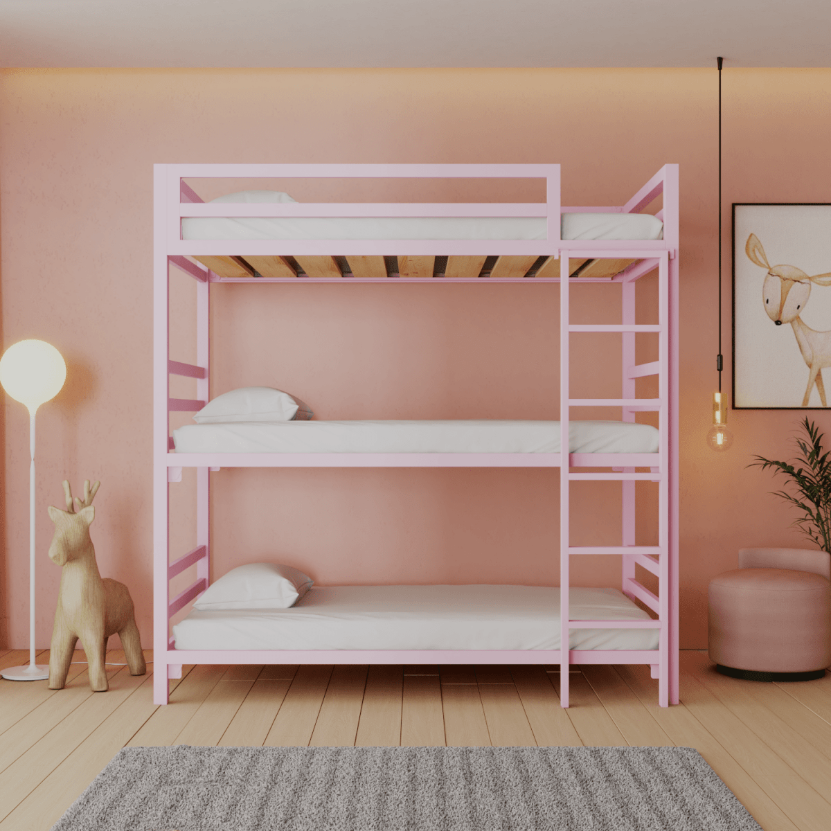 Litera Triple Estilo Industrial - Literas MX