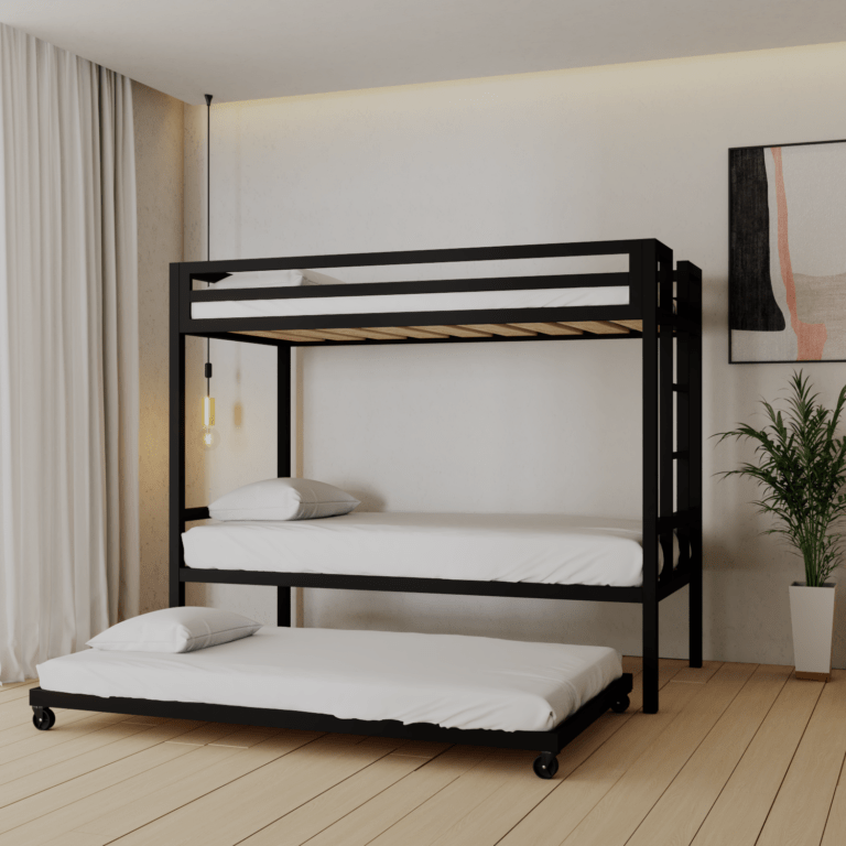 Litera Triple con Canguro Estilo Industrial - Literas MX
