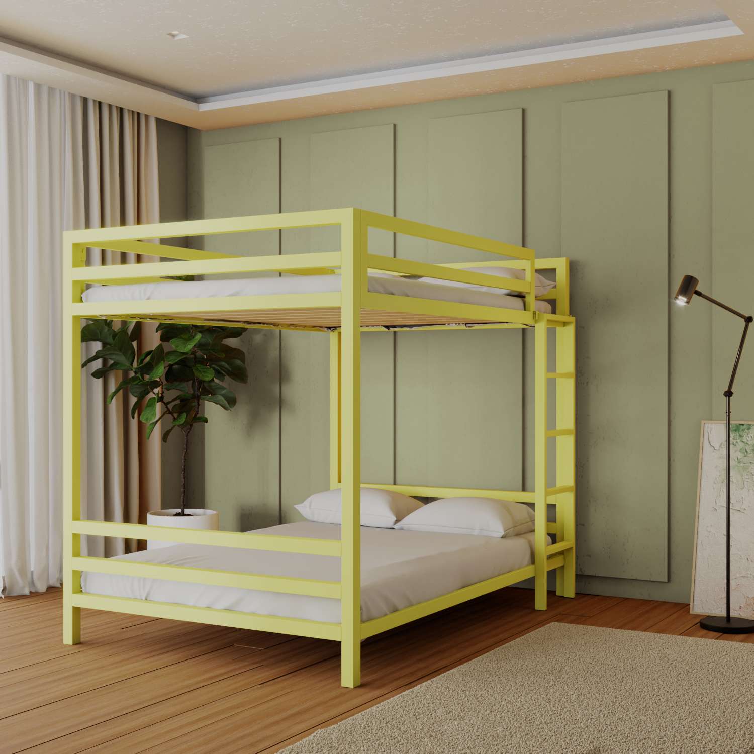 Litera Matrimonial de acero Amarillo Electricidad - Literas MX