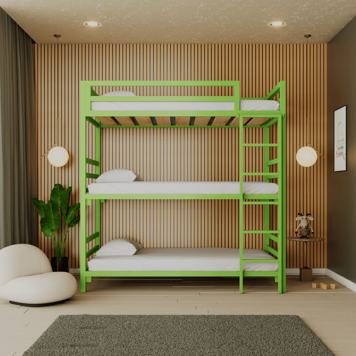 Litera Triple Estilo Industrial - Literas MX