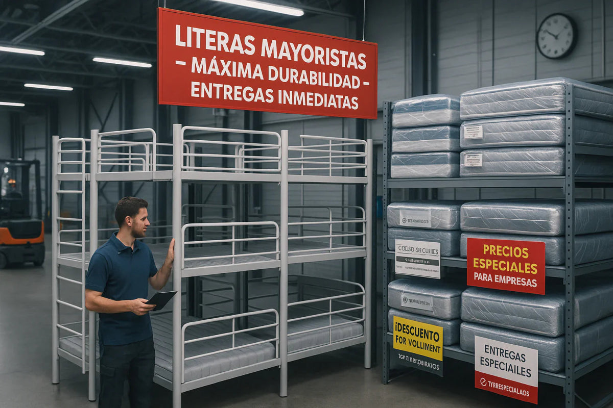 Equipa tu Negocio con Literas Económicas y Colchones: ¡Ahorra Ya! - Literas MX