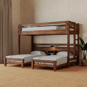 Litera Triple de Parota - Literas MX