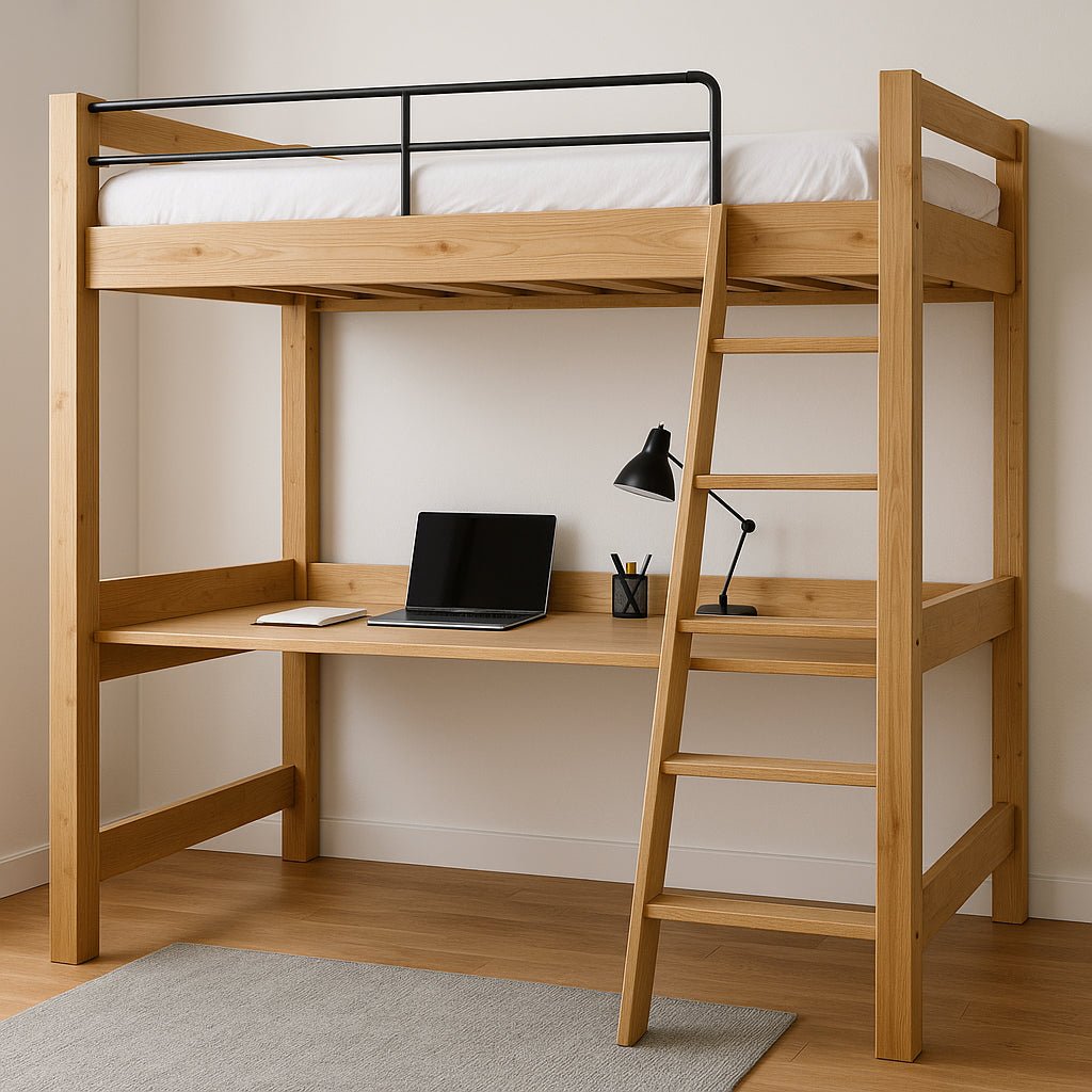 Litera con Escritorio de Parota - Literas MX