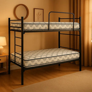 Litera Slim Negra Individual con Colchones - Literas MX