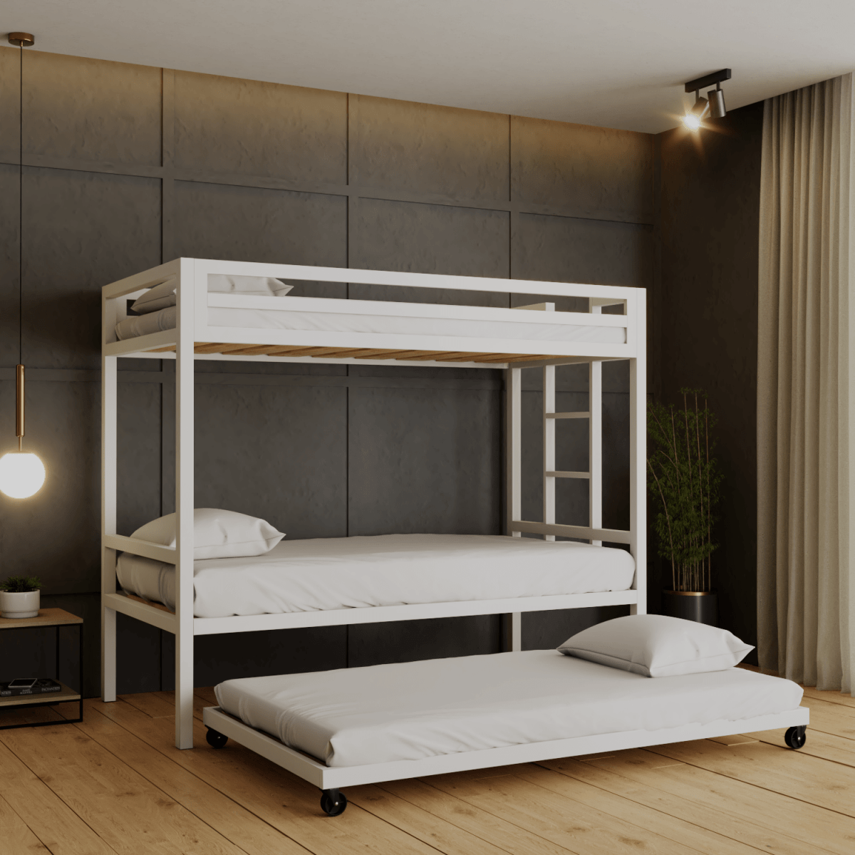 Litera Triple con Canguro Estilo Industrial - Literas MX